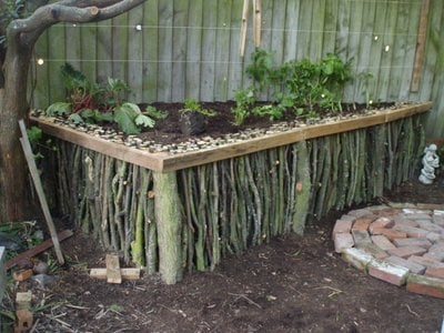 Wooden Stick Raised Bed