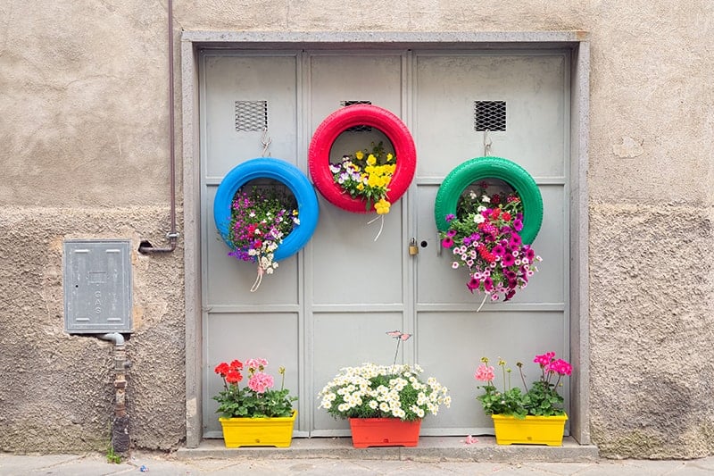 Colorful Hanging Planters